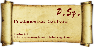 Prodanovics Szilvia névjegykártya